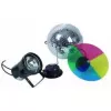 Veidrodinių rutulių rinkinys 20cm Eurolite, įvairiaspalvis, 30W, 230V