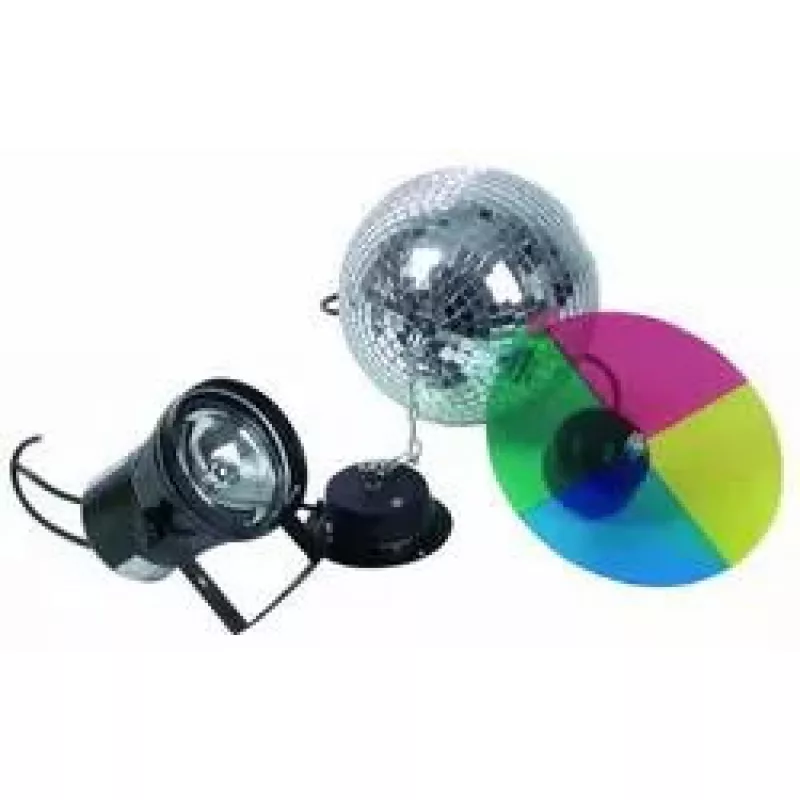 Veidrodinių rutulių rinkinys 20cm Eurolite, įvairiaspalvis, 30W, 230V