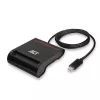ACT išorinis USB-C išmaniųjų kortelių eID kortelių skaitytuvas, juodas