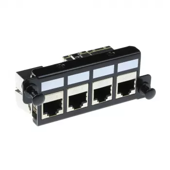 ACT adapterio plokštė 4 x keystone FTP, adapteris, juoda, 1 vnt.