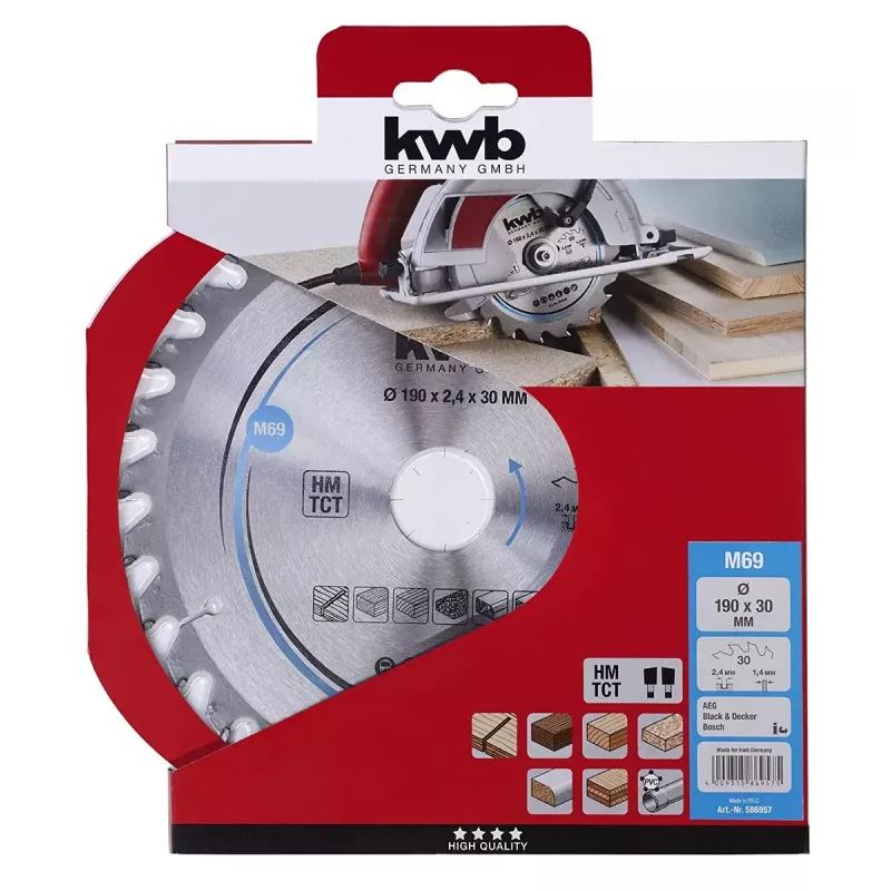 Diskinis pjūklo diskas KWB 586957 metalui 1 vnt. 351 g