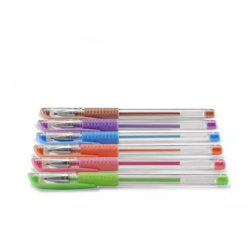 Hama Pastel Capped gel pen Blue, Brown, Green, Oranžinė, Pink, Purple 6 vnt.