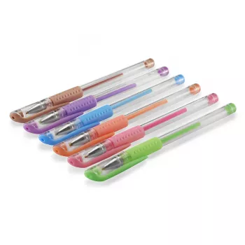 Hama Pastel Capped gel pen Blue, Brown, Green, Oranžinė, Pink, Purple 6 vnt.