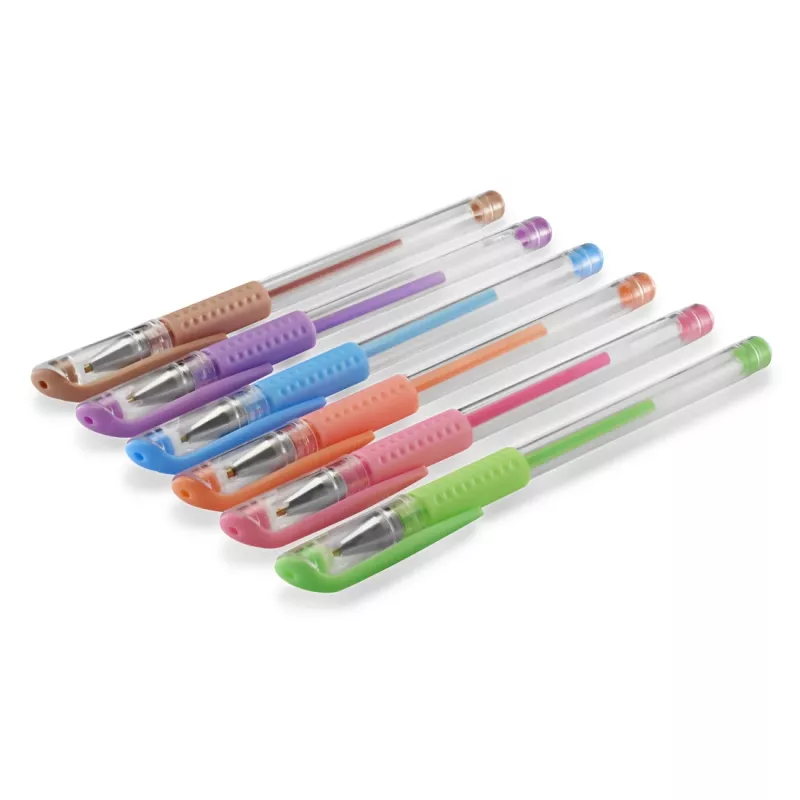Hama Pastel Capped gel pen Blue, Brown, Green, Oranžinė, Pink, Purple 6 vnt.