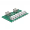 DeLOCK RJ50 2 x female to 2 x Terminal Block su mygtuku DIN bėgeliui