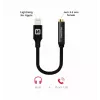 Garso adapteris SWISSTEN Lightning į 3,5 mm lizdą SW-LIGHT-3.5MM-BK, kabelis 0,15 m, juodas