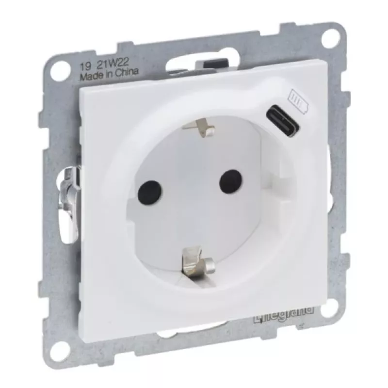 Legrand 765126 kištukinis lizdas, F tipo, baltas
