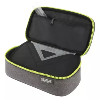 Penalas Herlitz beatBox ABC poliesteris pilkas geltonas 225x120x70 mm