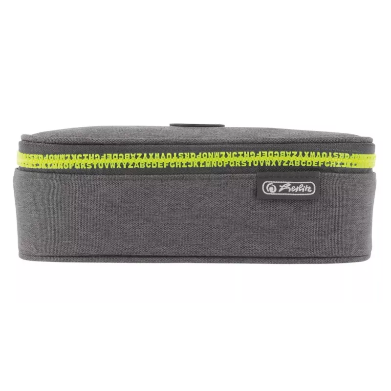 Penalas Herlitz beatBox ABC poliesteris pilkas geltonas 225x120x70 mm
