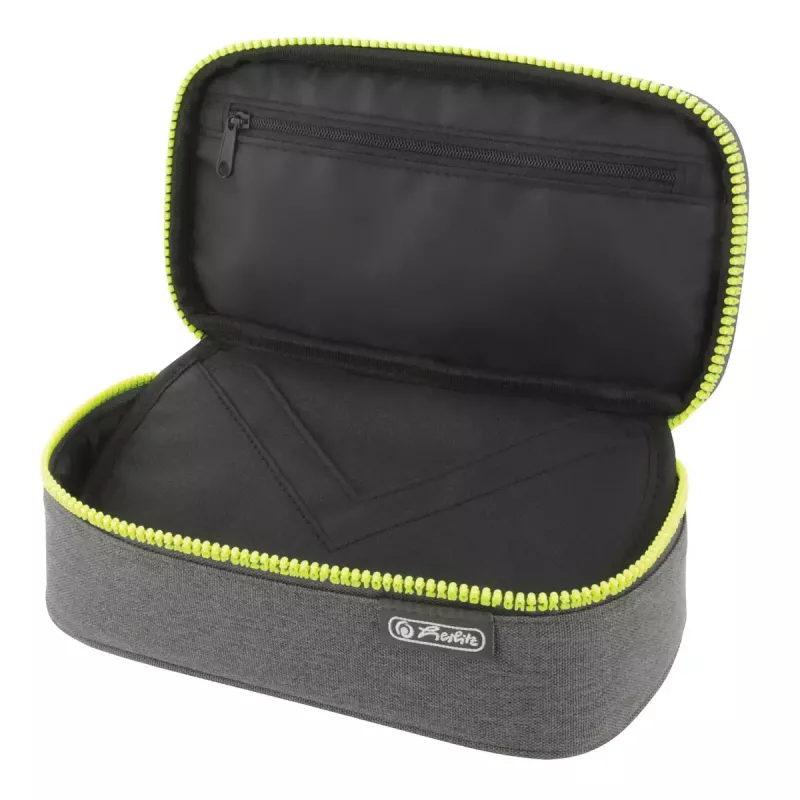Penalas Herlitz beatBox ABC poliesteris pilkas geltonas 225x120x70 mm