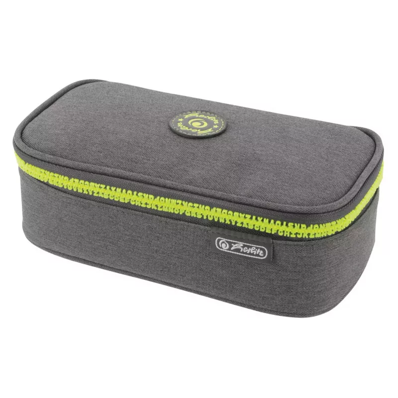 Penalas Herlitz beatBox ABC poliesteris pilkas geltonas 225x120x70 mm