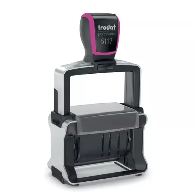 Savaime nusidažantis teksto/datos antspaudas Trodat 5117 — atspaudas 4 x 46 mm, dydis 89×52×160 mm