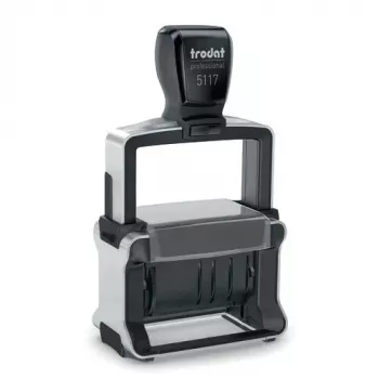 Savaime nusidažantis teksto/datos antspaudas Trodat 5117 — atspaudas 4 x 46 mm, dydis 89×52×160 mm