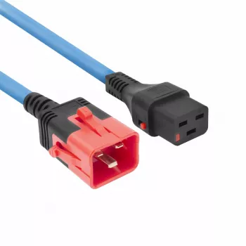 ACT maitinimo laidas C19 IEC Lock C20 IEC Lock dvigubas užraktas mėlynas 3 m 250 V 16 A