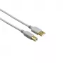 Hama 00200903 USB laidas USB 2.0 1.5 m USB A USB B Pilka