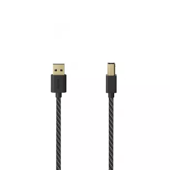 Hama 00201001 USB laidas USB 2.0 1,5 m USB A USB B juodas, sidabrinis