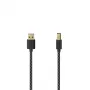 Hama 00201001 USB laidas USB 2.0 1,5 m USB A USB B juodas, sidabrinis