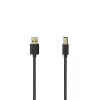 Hama 00201001 USB laidas USB 2.0 1,5 m USB A USB B juodas, sidabrinis