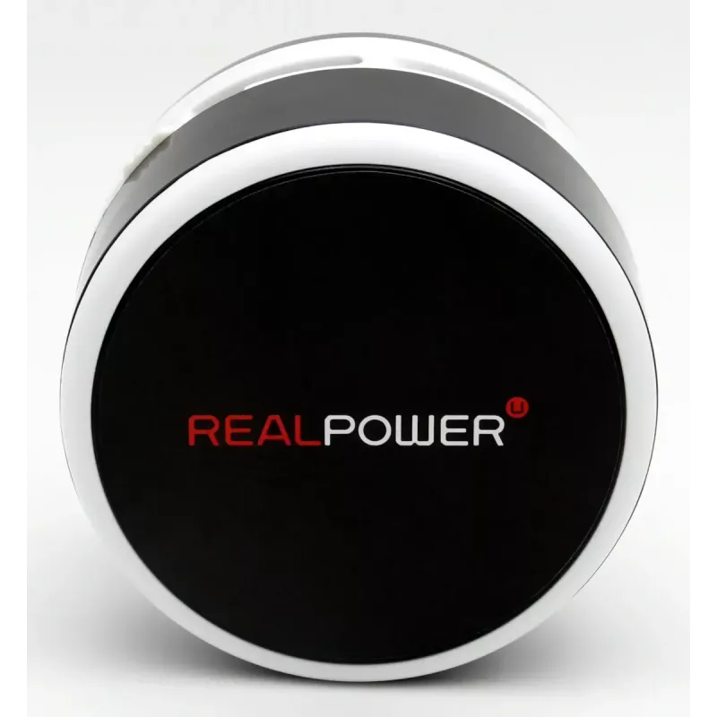 Rankinis dulkių siurblys RealPower Mini Hoover-1 — Maitinamas baterijomis, sausas valymas, be maišelio, AA baterijos, 90 min. veikimo laikas, juoda/baltas