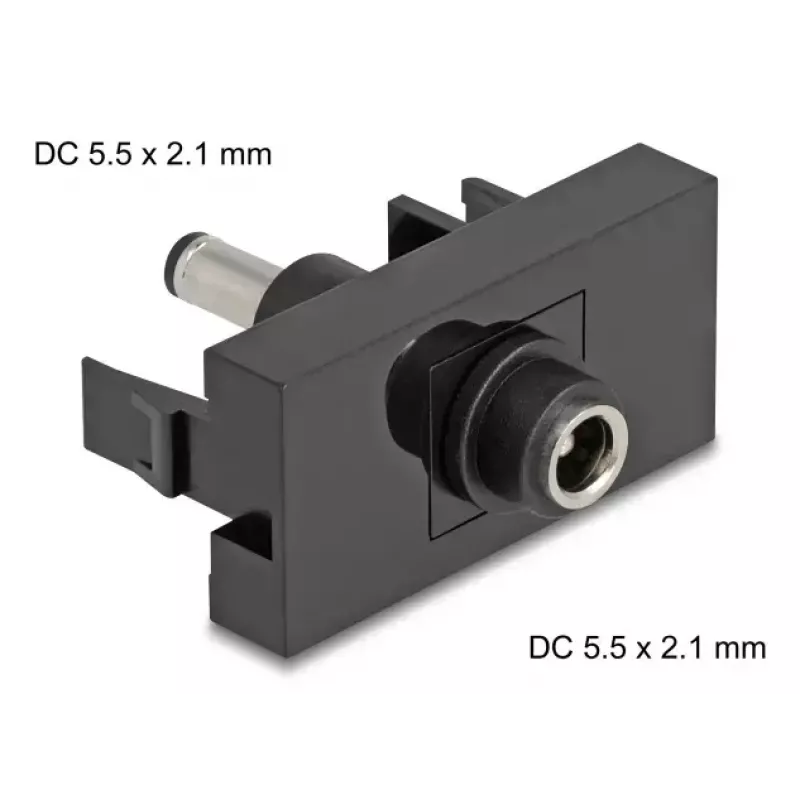 DeLOCK Easy 45 lizdas DC juodas moteriškas vyriškas 45 mm