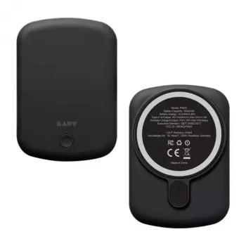 Išorinė baterija LAUT PW02 5000 mAh belaidis įkrovimas juoda