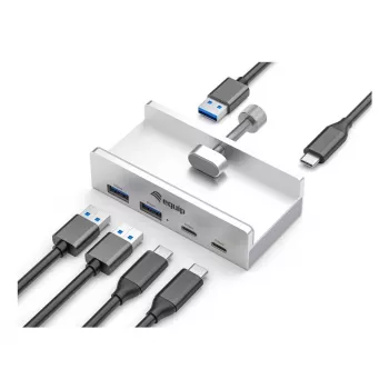 Equip 128967 sąsajos šakotuvas USB 3.2 Gen 1 (3.1 Gen 1) Type-A 5000 Mbit/s aliuminis