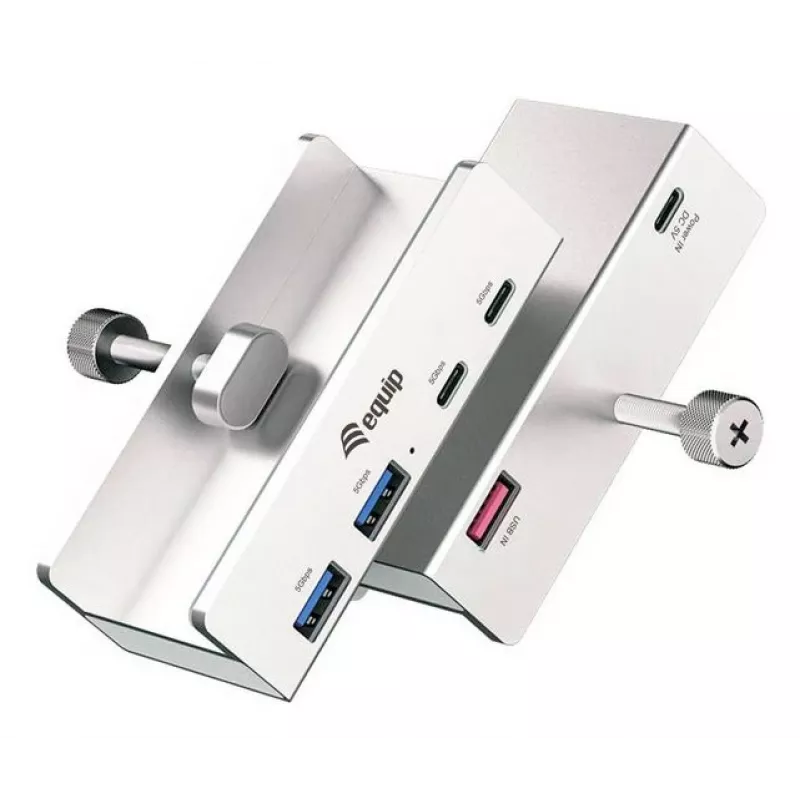 Equip 128967 sąsajos šakotuvas USB 3.2 Gen 1 (3.1 Gen 1) Type-A 5000 Mbit/s aliuminis