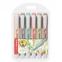 Marker STABILO swing cool NatureCOLORS 6 vnt. Plokščias antgalis Įvairiaspalvis