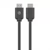 Manhattan HDMI 4K@60Hz kabelis su eternetu, 2 m, tinka VISIEMS 4K ir 1080p/HD naudojimams – atnaujinant dabar arba pasiruošus, kai prireiks, kištukas–kištukas, juodas, Ultra HD 4k x 2k, garantija visam naudojimo laikui, Premium High Speed, atitinka HDMM2MP