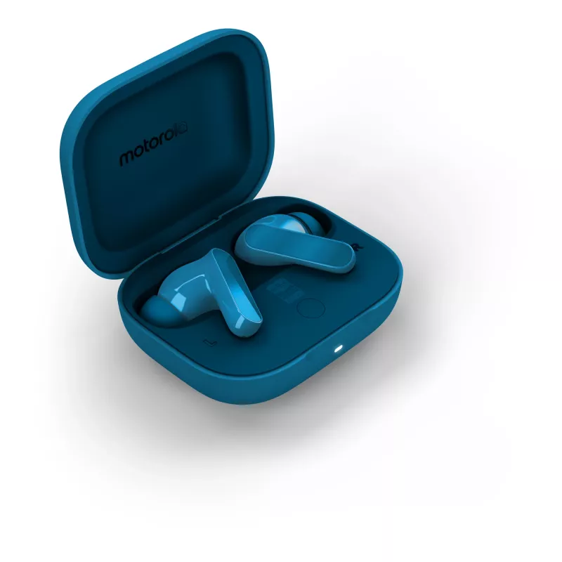 Motorola Moto Buds Bass ausinės True Wireless Stereo (TWS) į ausis įdedamos Skambučiams / Muzikai Bluetooth Mėlyna