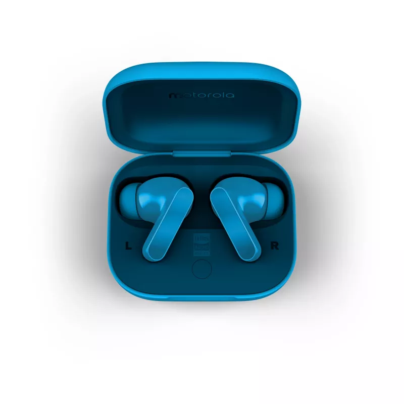 Motorola Moto Buds Bass ausinės True Wireless Stereo (TWS) į ausis įdedamos Skambučiams / Muzikai Bluetooth Mėlyna