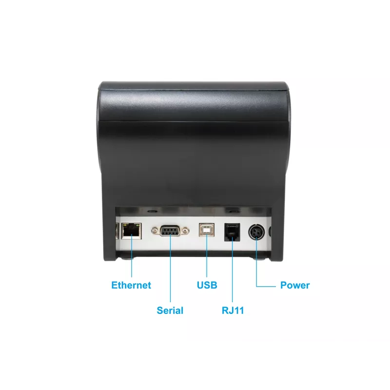 Terminis POS kvitų spausdintuvas EQUIP 58/80 mm su automatiniu pjaustytuvu, USB/Ethernet/Serial, kasos stalčiaus sąsaja, 203x203 DPI