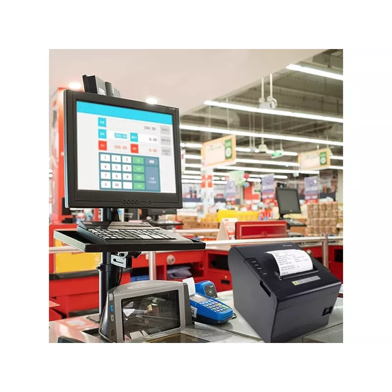 Terminis POS kvitų spausdintuvas EQUIP 58/80 mm su automatiniu pjaustytuvu, USB/Ethernet/Serial, kasos stalčiaus sąsaja, 203x203 DPI