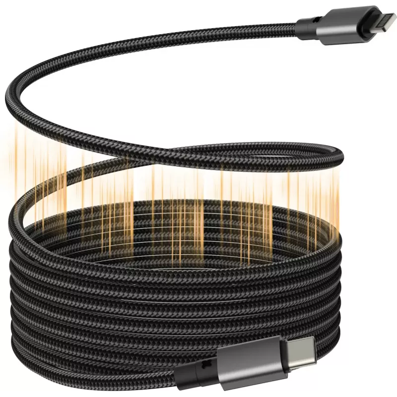 VISION Lightning į USB‑C kabelis TC 1MLTGMAG/BL — 1 m, 27 W, 5 A, juodas
