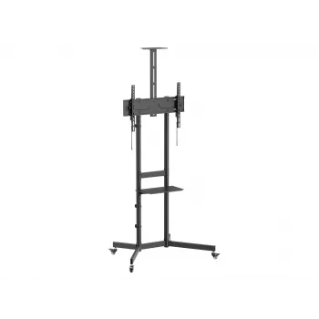 TV vežimėlis EQUIP 37 colių–70 colių Economy 37–70 colių ekranams, 70 kg talpa, VESA 100x100–600x400, aukštis 1337–1430 mm, pasvirimas -10°–5°, juodas