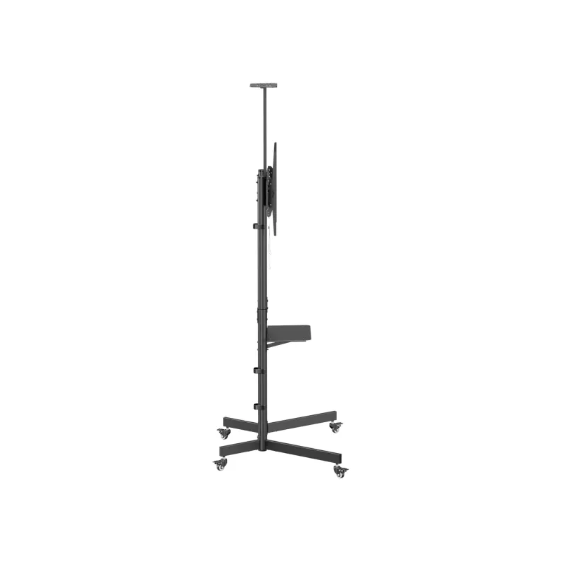 TV vežimėlis EQUIP 37 colių–70 colių Economy 37–70 colių ekranams, 70 kg talpa, VESA 100x100–600x400, aukštis 1337–1430 mm, pasvirimas -10°–5°, juodas