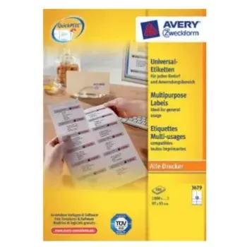 Spausdintuvų etikečių Avery 3679 Baltos
