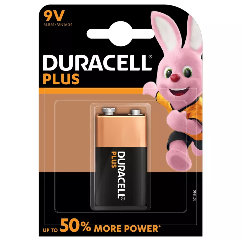 Duracell Plus vienkartinė baterija 9V šarminė