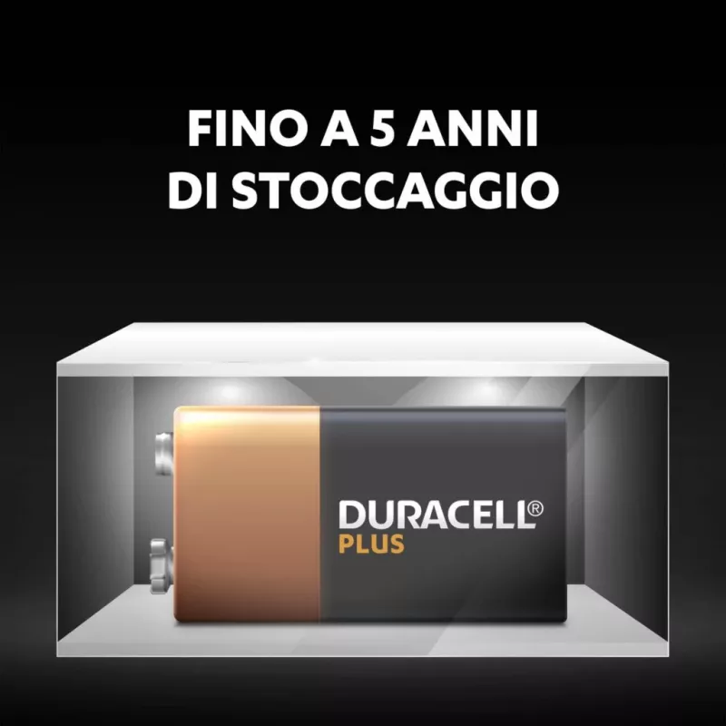 Duracell Plus vienkartinė baterija 9V šarminė