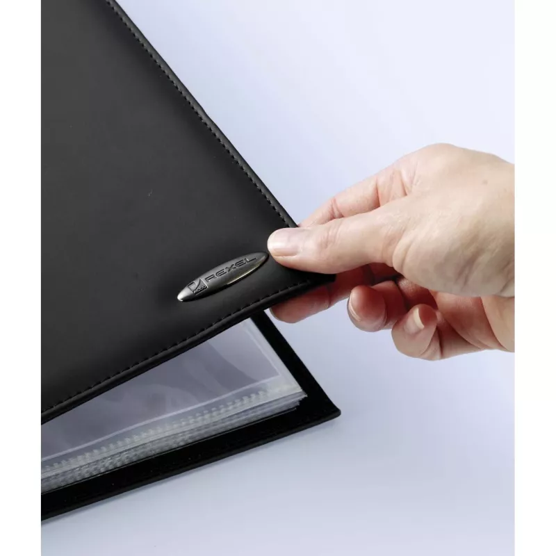 Rexel Soft Touch Smooth A4 pristatymo knyga 36 kišenės juoda, juoda, polipropilenas (PP), 36 kišenės, A4, 648,5 g, 237 mm
