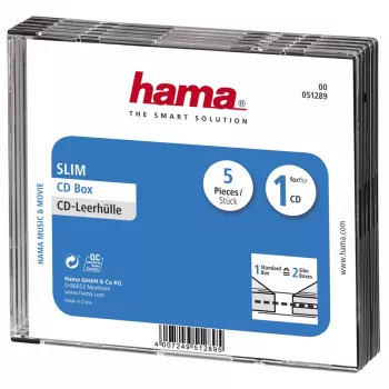 Hama CD plonas Jewel Case 1 diskams Skaidri