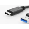USB laidas Digitus DK-300136-010-S USB 2.0 1 m USB C USB A Juoda