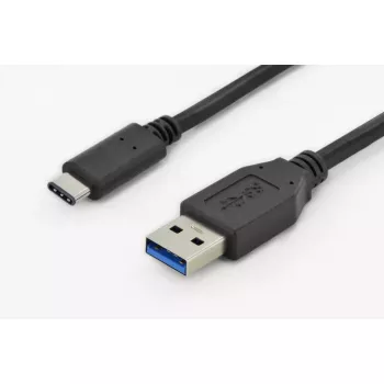 USB laidas Digitus DK-300136-010-S USB 2.0 1 m USB C USB A Juoda