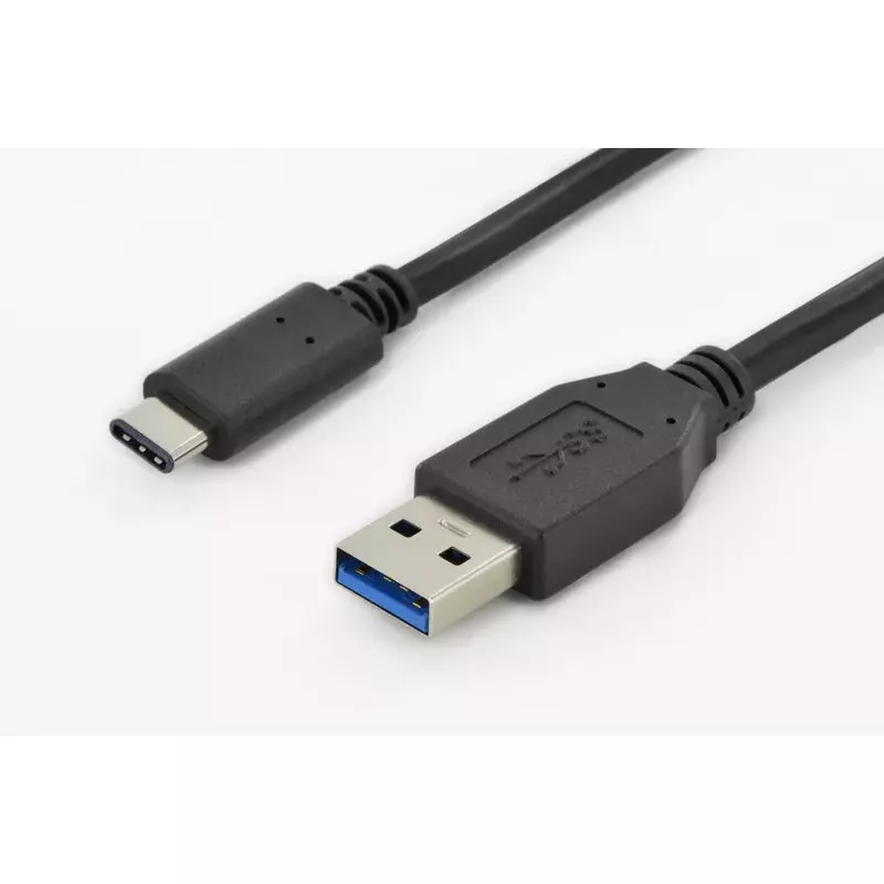 USB laidas Digitus DK-300136-010-S USB 2.0 1 m USB C USB A Juoda