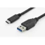USB laidas Digitus DK-300136-010-S USB 2.0 1 m USB C USB A Juoda