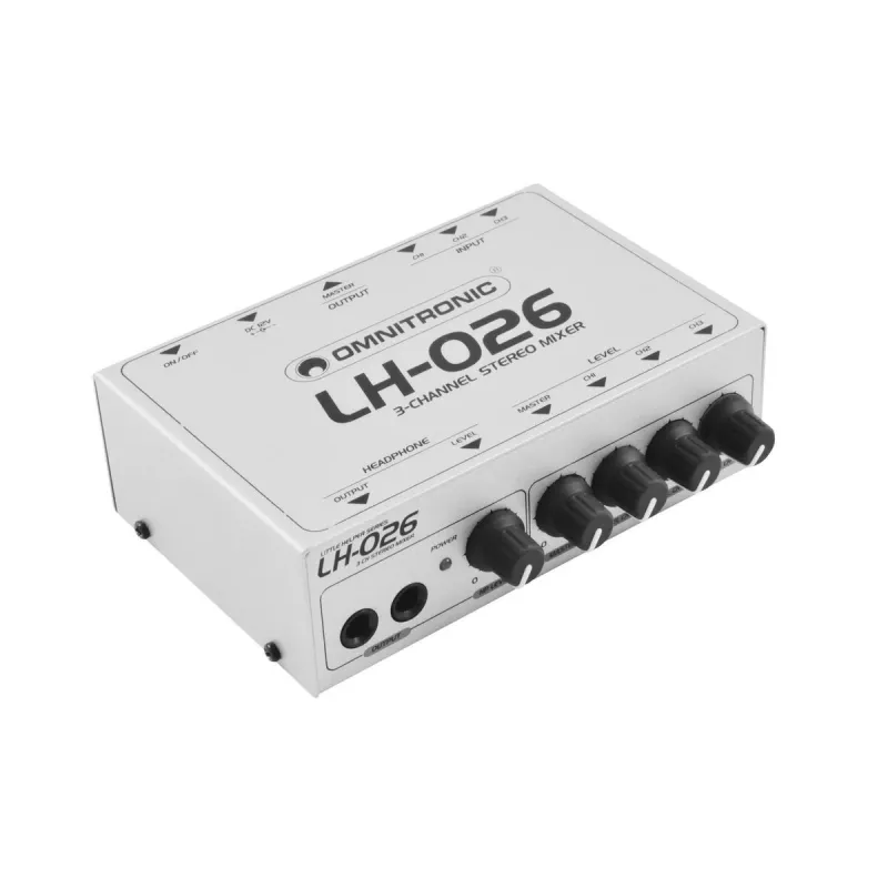 Garso maišytuvas Omnitronic 10355026 3 kanalų 20 - 20000 Hz Baltas