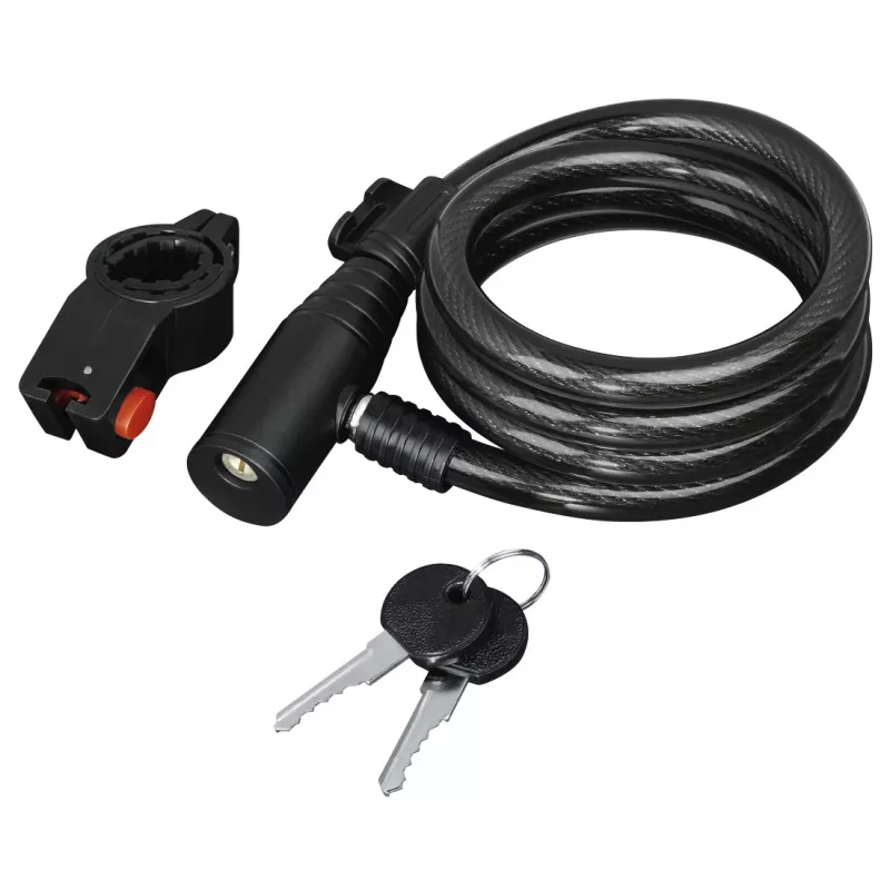 Hama 00178110 dviračio spyna juoda 1200 mm kabelinė spyna
