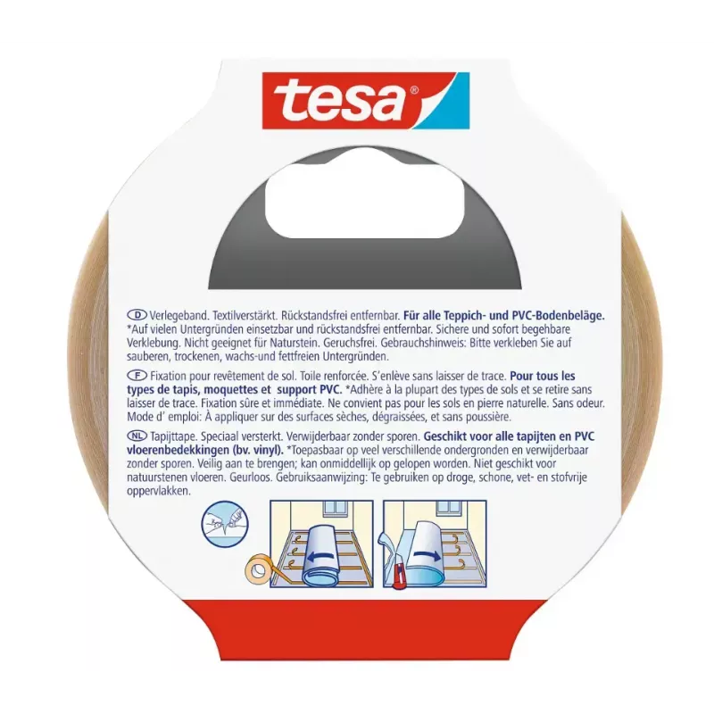 Lipni juosta Tesa 55731-00011-11 balta, polipropilenas (PP), 10 m x 50 mm, žymėjimui, naudojimui patalpose