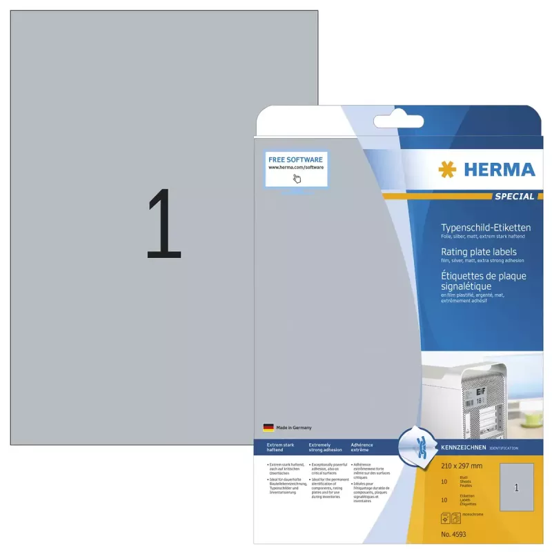 Lipnios etiketės Stačiakampis HERMA 4593