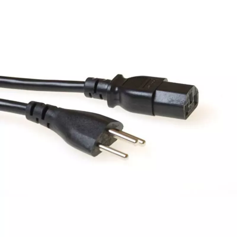 Maitinimo laidas ACT Powercord Swiss plug - C13 juodas 2,5 m